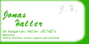 jonas haller business card